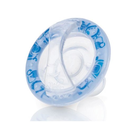 Nûby NT Natural flex kers 0 Mnd+ met zacht schildje - Blauw Nûby NT Natural flex kers 0 Mnd+ met zacht schildje - Blauw