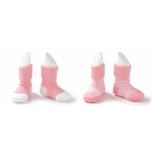 KipKep Blijf Sokjes duopack Zigzag-Roze KipKep Blijf Sokjes duopack Zigzag-Roze