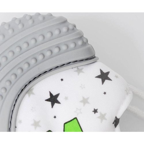 Mouthie Mitten Bijthandschoentje - Grey Stars Mouthie Mitten Bijthandschoentje - Grey Stars