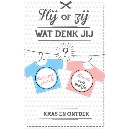Kraskaart 10-pack - gender reveal - Verklap het geslacht van de baby Kraskaart 10-pack - gender reveal - Verklap het geslacht van de baby
