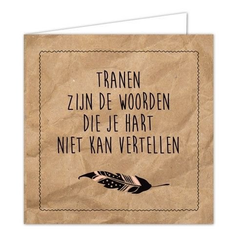 Hippe Kaartjes Wenskaart - Tranen Hippe Kaartjes Wenskaart - Tranen