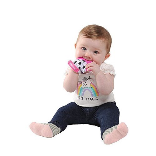 Mouthie Mitten Bijthandschoentje - Unicorn - Eenhoorn pink Mouthie Mitten Bijthandschoentje - Unicorn - Eenhoorn pink