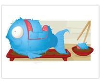 Never Look Back Print #3 (Blue) by Andrew Bell Never Look Back Print #3 (Blue) by Andrew Bell