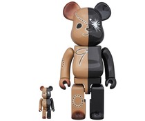 400% & 100% Bearbrick set - Black & Brown by Mihara Yasuhiro 400% & 100% Bearbrick set - Black & Brown by Mihara Yasuhiro