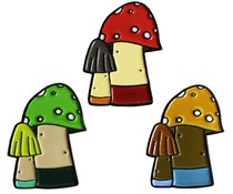 Huoli Family Funghi pin by Taylored Curiosities Huoli Family Funghi pin by Taylored Curiosities