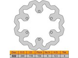 Achter remschijf SUZUKI 022