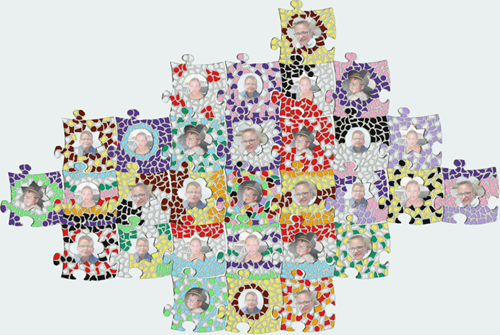 Kinder mozaiek fotolijstjes collage school