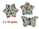 Cristallo BLOEM/STER/VLINDER 3x10 stuks mozaiekpakket