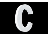 Cristallo Blanco letter C