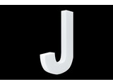 Cristallo Blanco letter J