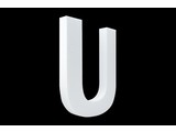 Cristallo Blanco letter U