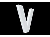 Cristallo Blanco letter V