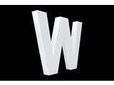 Cristallo Blanco letter W