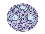 Cristallo Mozaiek pakket Waxinelichthouder Wit-Paars-Violet