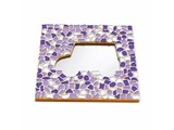 Cristallo Mozaiek pakket Spiegel Auto Wit-Paars-Violet