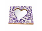 Cristallo Mozaiek pakket Spiegel DeLuxe Hart Wit-Paars-Violet