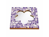 Cristallo Mozaiek pakket Spiegel Bloem Wit-Paars-Violet