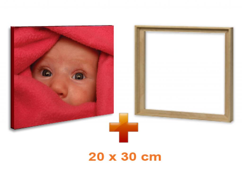 Eigen foto op canvas 20 x 30 cm met baklijst