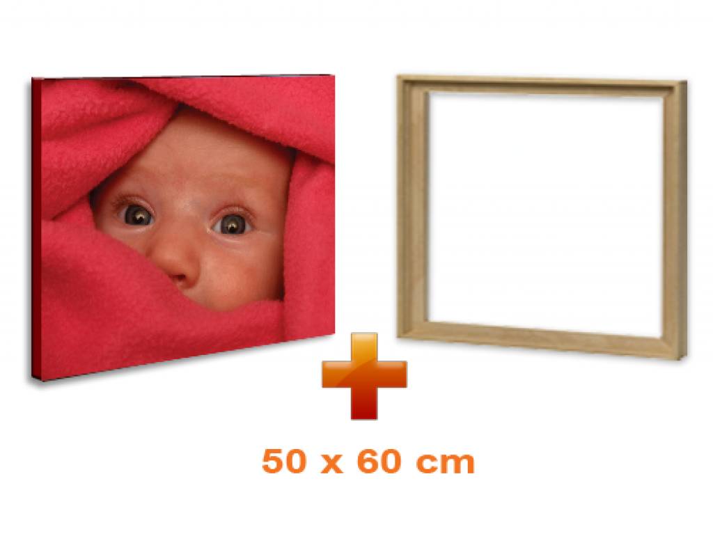 Eigen foto op canvas 50 x 60 cm met baklijst
