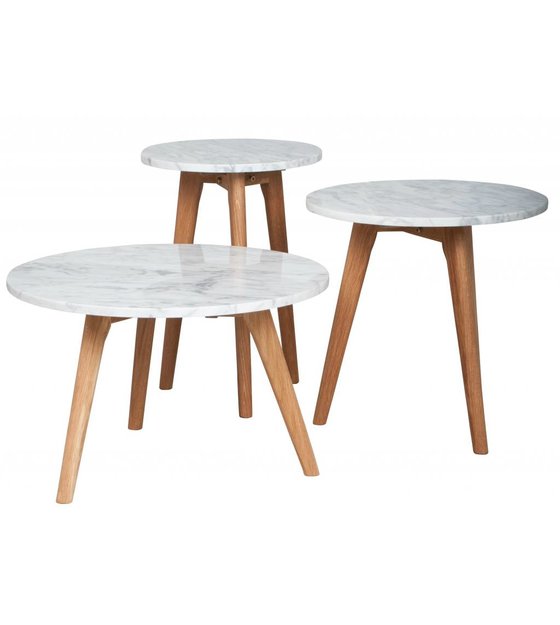 Zuiver bijzettafel white stone large marmer wit grijs Ã50x32cm ... Tafel marmer blad
