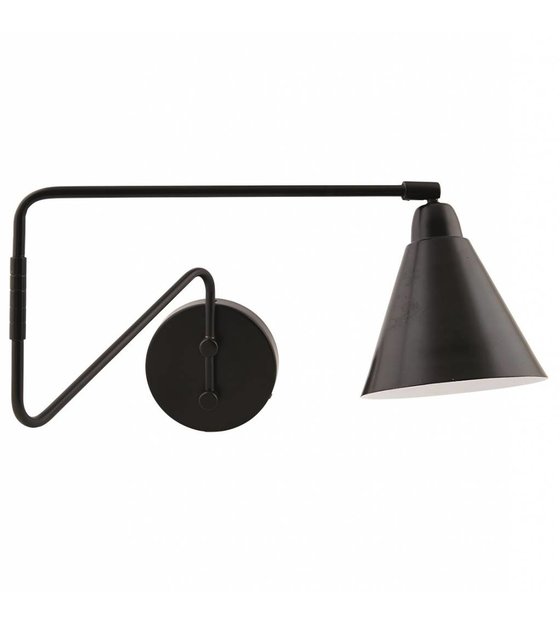 Wall Lamps Wonen Met Lef Housedoctor Wall Lamp Game Metallic Black White Ø15x13x70cm