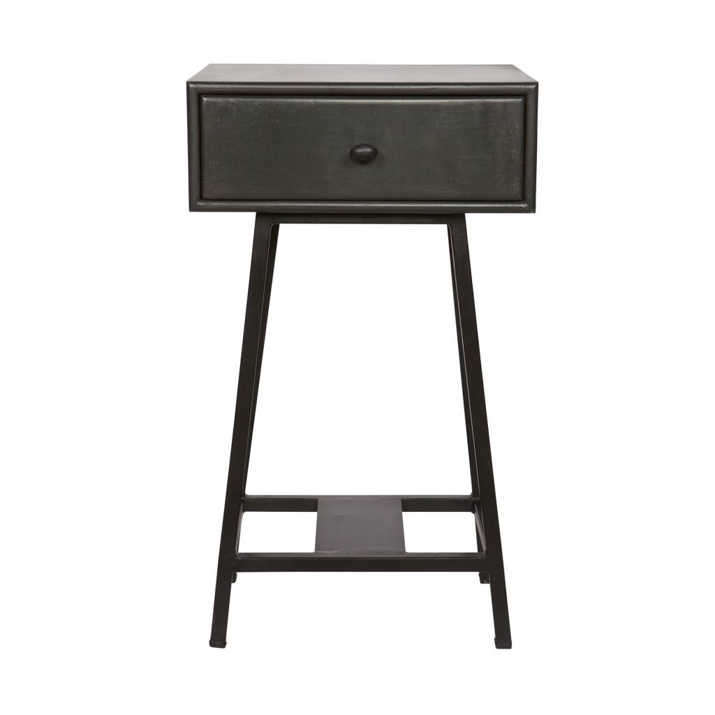 Black Metal Bedside Table Design Ideas Bepurehome Side Table Skybox Black Metal 70x45x30cm Wonen Met Lef
