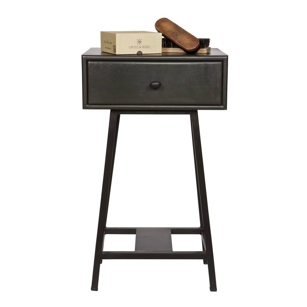 BePureHome Sidetable Skybox zwart metaal 70x45x30cm wonenmetlef.nl
