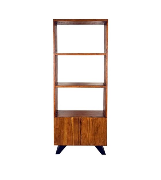 LEF collections Boekenkast Temba bruin hout metaal 70x45x175cm ... LEF collections Boekenkast Temba bruin hout metaal 70x45x175cm ...