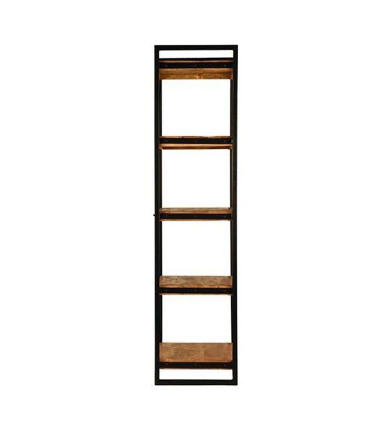 Boekenkast brussel bruin zwart hout metaal 80x45x185cm - wonenmetlef.nl Boekenkast brussel bruin zwart hout metaal 80x45x185cm - wonenmetlef.nl