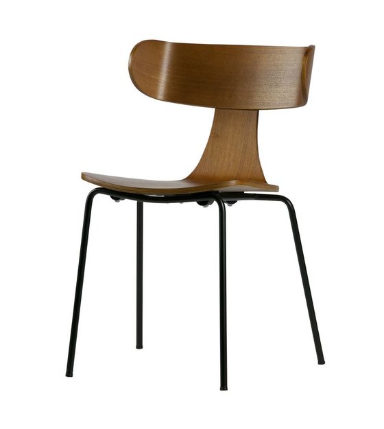 LEF collections Eetkamerstoel Formular braun Holz mit Metallfuß 77 ... LEF collections Eetkamerstoel Formular braun Holz mit Metallfuß 77 ...