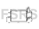 Condenser Opel Meriva-A Z14XEP Z16SE Z16XE Z16XEP Z18XE Y17DT
