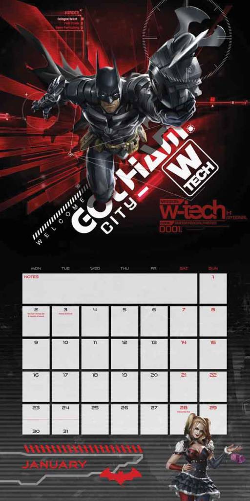 Batman Arkham Knight Calendar 2017 *English Version* The Movie Store