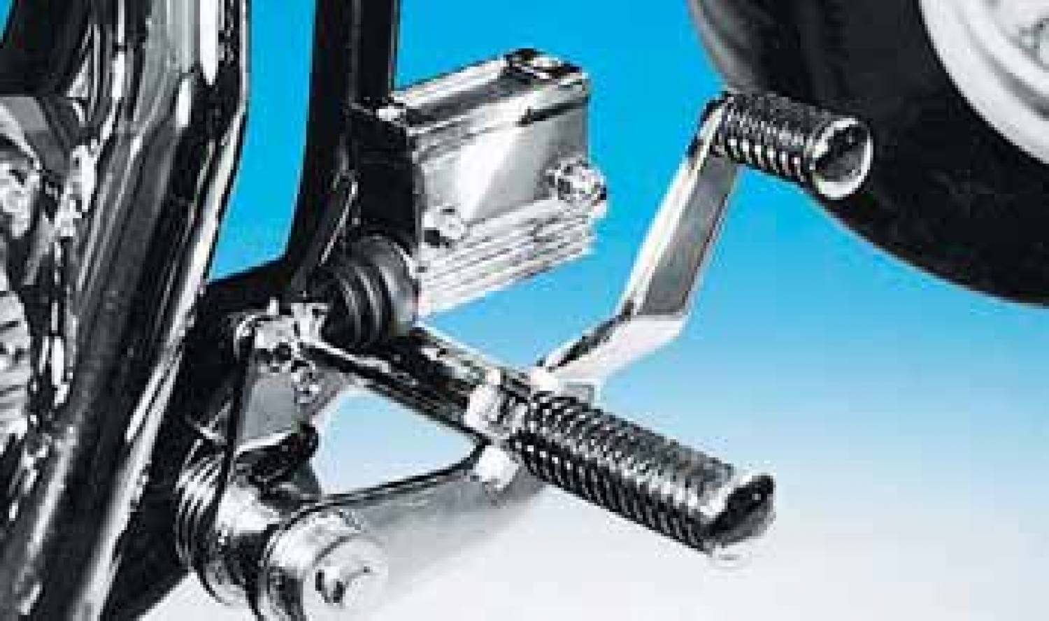 chrome forward control kits with master cylinder for big twins