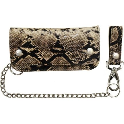 Heavy Leather Hand-Made Biker Wallet with Chain