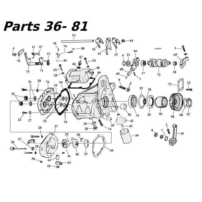 MCS 5-Gang Getriebe Teile 80-06 Shovelhead / Evo & Twincam ... 1984 ironhead wiring diagram 