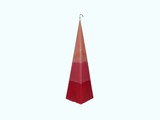 Kaars Piramide TriColor Roze 6x6x23 cm