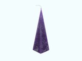 Piramide Kaars Paars Rustique 6x6x23 cm