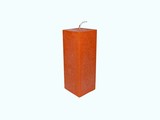 Kaars Vierkant Rustique Oranje 6x6x16 cm