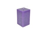 Kaars Vierkant Rustique Paars 6x6x10 cm