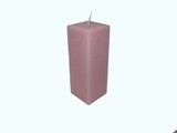 Kaars Vierkant Rustique Licht Roze 6x6x16 cm