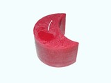 Maan Kaars Rood 13x7x9 cm