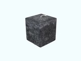 Kaars Vierkant Groot Rustique Zwart 10x10x10 cm