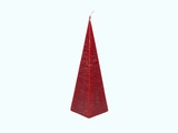 Piramide Kaars Rood Rustique 6x6x23 cm