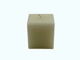 Kaars Vierkant Groot Rustique Wit 10x10x10 cm