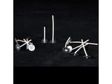 Waxinepitjes met pitvoet (35 mm) 50 st.