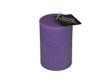 Handmade Stompkaars Rustiek Licht Paars Ø 68x100 mm