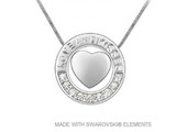 Circle Herz Anhänger mit Swarovski Elements und Halskette