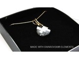 Silver Golden Necklace with Swarovski Elements Twist "Silver Night"