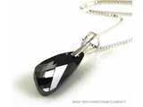 Zilveren Ketting met Swarovski Elements Wing "Silver Night"