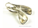 Silber Ohrringe mit Swarovski Elements Wing "Silver Shade"